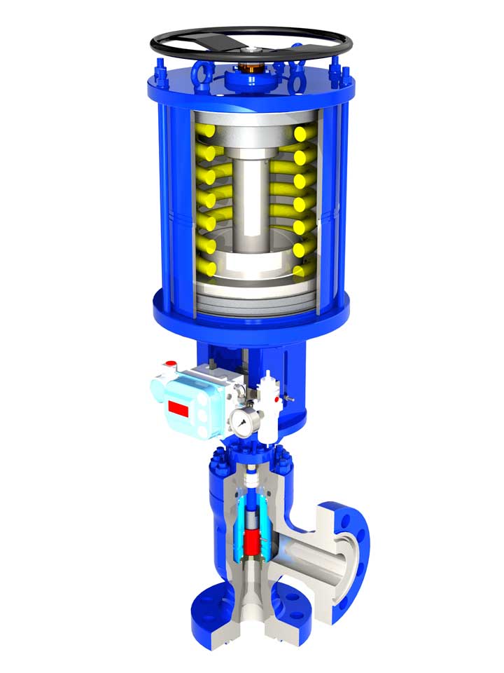 CCP Series Plug and Cage Choke Valve Pneumatic Single Acting Actuated